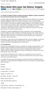 Vers L'Avenir les Angels remportent leur 9è challenge